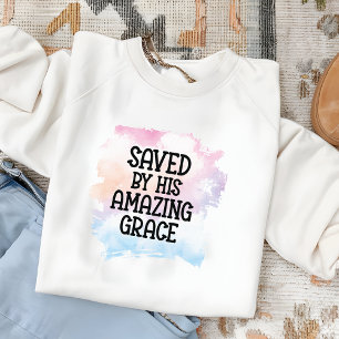 Sweatshirt Christian Sauvé Par Sa Grâce Extraordinaire Femmes