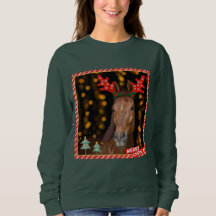christmas horsie sweater