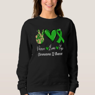 Sweatshirt Chromosome 12 Sensibilisation Paix Aimer Espoir Ri