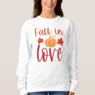 Sweatshirt Chute en amour Citrouille Floral