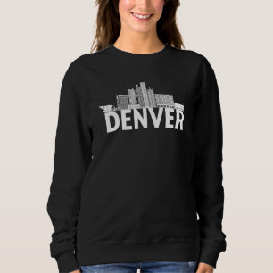 Sweatshirt Ciel de Denver Colorado Etats-Unis Silhouette