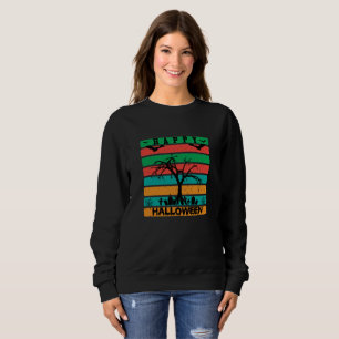Sweatshirt Cimetière multipolaire avec chauves-souris et arbr