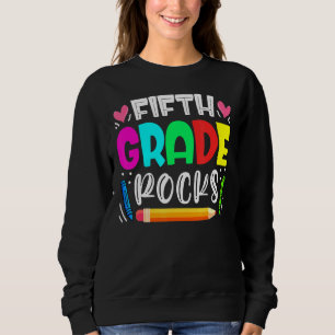Sweatshirt Cinquième Année Rocks Retour À L'École Premier Jou
