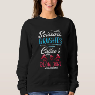 Sweatshirt Ciseaux Brosses Café Coiffeur Liste d'étoiles