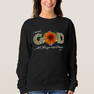 Sweatshirt Citation biblique positive et pieuse pour femmes c