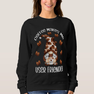 Sweatshirt Citation de café pour femmes et maman de café mign