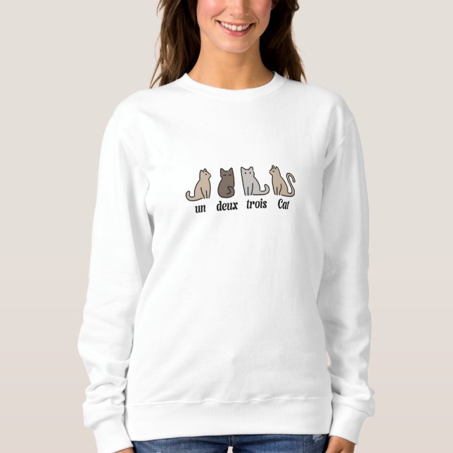 Sweatshirt citation de chat drôle (Devant)