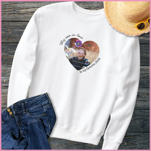 Sweatshirt Citation de famille amusante 1 Photo Cœur Belle-mè