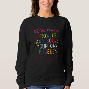 Sweatshirt Citation de Math Retour à l'école pour Filles Garç