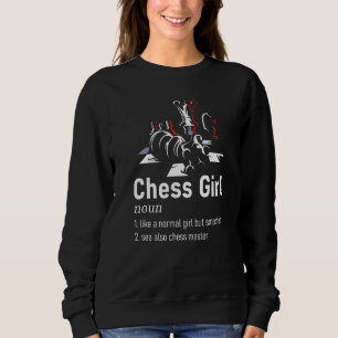 Sweatshirt Citation de passe de définition de fille d'échecs