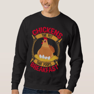 Sweatshirt Citation De Poulet Drôle Petit Déjeuner Poop Hen