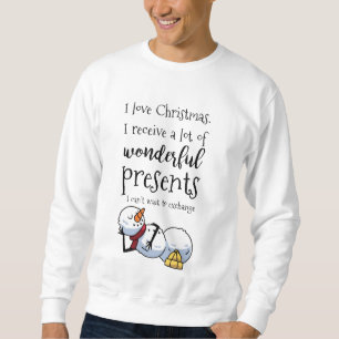 Sweatshirt Citation drôle de bonhomme de neige dormant