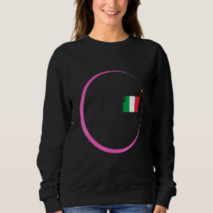 Sweatshirt Citation italienne Ciao Bella et drapeau pour l'It