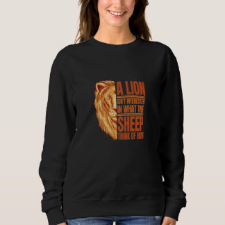 Sweatshirt Citations d'inspiration Lion Mouton  