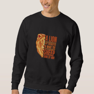 Sweatshirt Citations d'inspiration Lion Mouton  