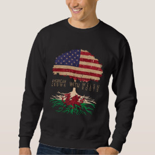 Sweatshirt Citoyenneté États-Unis Gallois Pays de Galles Fier