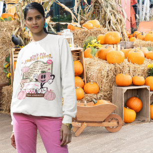 Sweatshirt Citrouille Citrouille de patchs - Citrouille rose