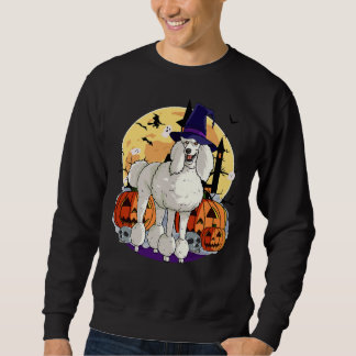 Sweatshirt Citrouille de sorcière Halloween caniche standard