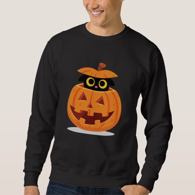 Sweatshirt Citrouille Kitty (Devant)