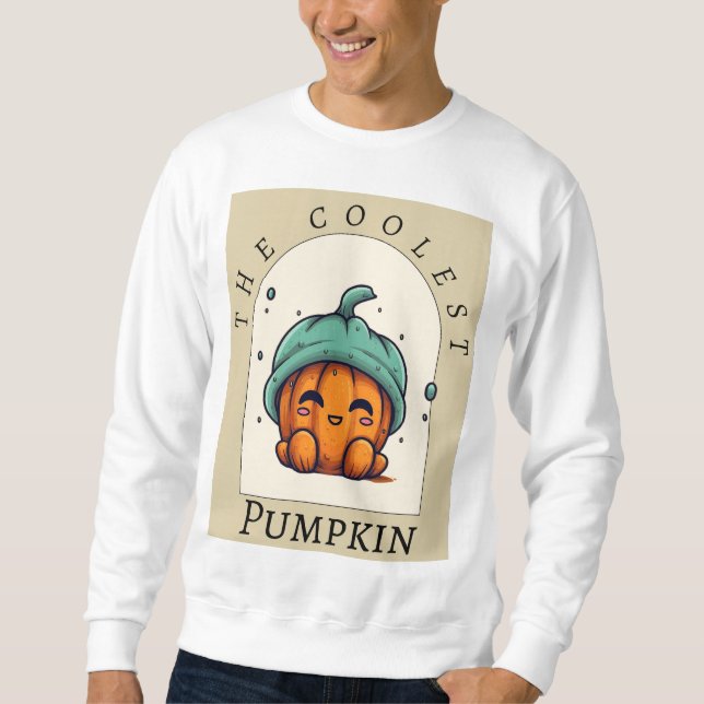 Sweatshirt Citrouille le plus froid dans le patch (Devant)