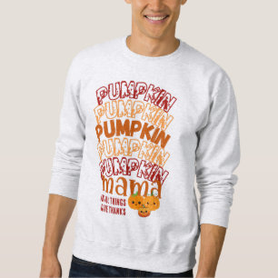Sweatshirt CITROUILLE MAMA personnalisable Thanksgiving