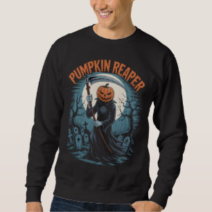Sweatshirt Citrouille Reaper Gothique Halloween Scythe de la