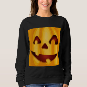 Sweatshirt Citrouille sculpté souriant design Halloween