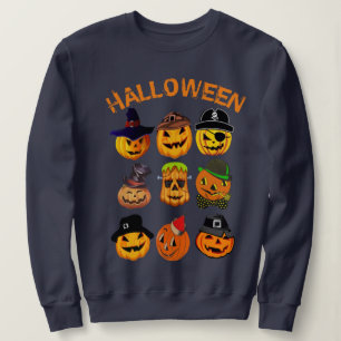 Sweatshirt Citrouille taillé sur mesure Jack Lantern Hallowe