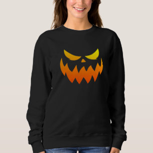 Sweatshirt Citrouille Visage de Jack O Lantern Orange Mignon