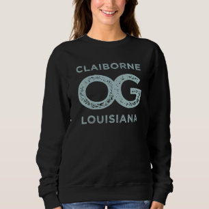 Sweatshirt Claiborne Louisiana Montrer Votre Original Hometow