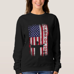Sweatshirt Classe de 2025 American Flag Senior Graduation 202