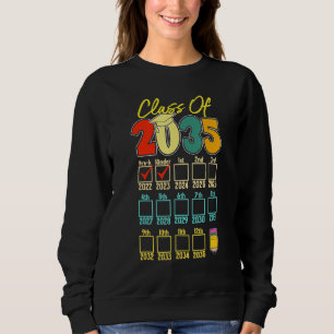 Sweatshirt Classe De 2035 Maternelle Pré K Graduation Grow W