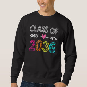 Sweatshirt Classe De 2036 Flèche Coeur Pré K Croissance Avec