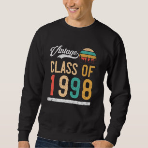 Sweatshirt Classe vintage de 1998 Lycée ou College Gradu