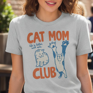 Sweatshirt Club de Maman de Chat La vie est meilleure avec de