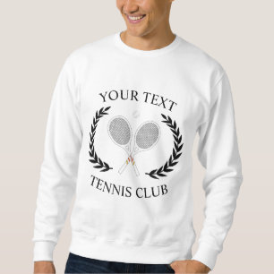 Sweatshirt Club de Tennis customisé Raquettes Ball Logo Wreat