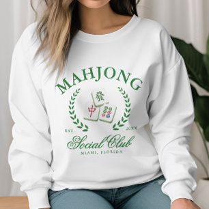 Sweatshirt Club social de Mahjong personnalisé