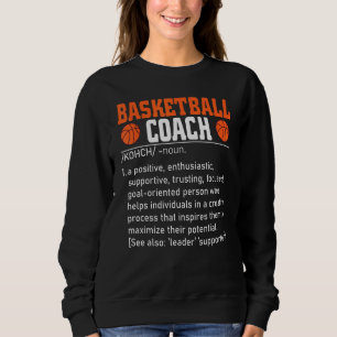 Sweatshirt Coach de basketball Définition Coach Tee Hommes Fe