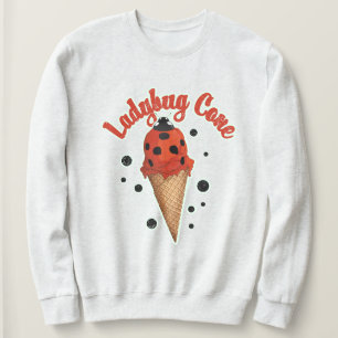 Sweatshirt Coccinelle Rétro Vintage Art de Glace Fantaisist