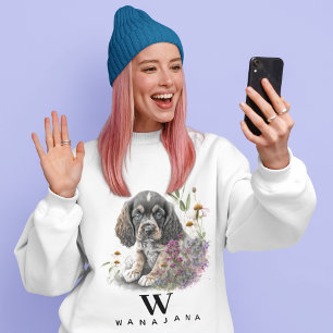 Sweatshirt Cocker Spaniel Chien Animal de compagnie Nom photo