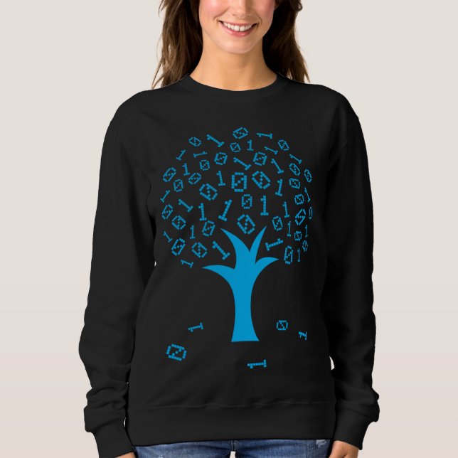 Sweatshirt Codage  Arbre Binaire Science  Ordinateur Codeur (Devant)