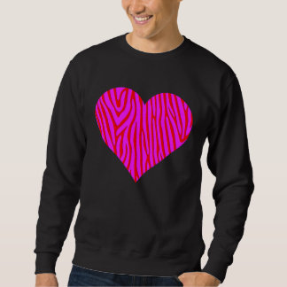 Sweatshirt Cœur à Imprimé Zèbre Amour Graphique Mignon Saint-