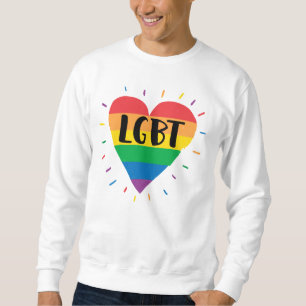 Sweatshirt Coeur arc-en-ciel LGBT
