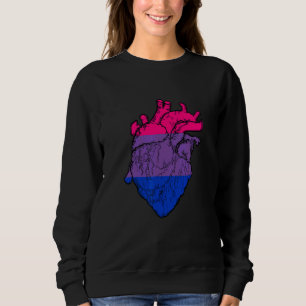 Sweatshirt Cœur Bisexuel Bi Fierté Fierté Bisexuelle LGBTQ Bi