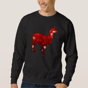 Sweatshirt Cœur de lama de la Saint-Valentin