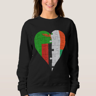 Sweatshirt Coeur du drapeau malgache zambien