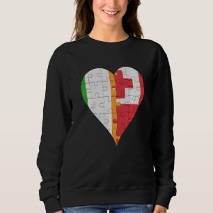 Sweatshirt Coeur du drapeau togolais irlandais