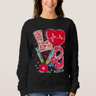 Sweatshirt Coeur Stethoscope Cute Love Nurse Valentines Dsp