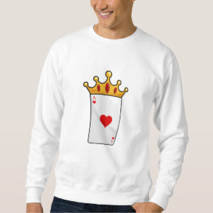 Sweatshirt Coeurs d'As avec Reine Couronne