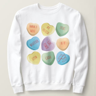 Sweatshirt Coeurs de conversation de sucrerie de